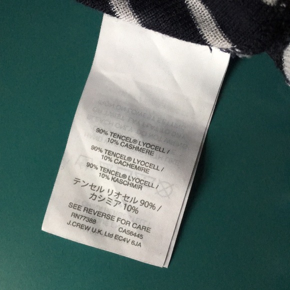 J Crew  XXS Navy Blue and White Turtle Neck - Picture 6 of 8